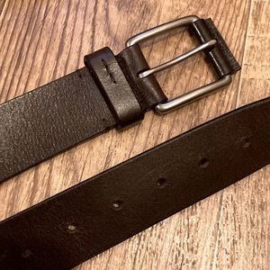 Leather belt | chocolate brown | large | 1.5 in wide